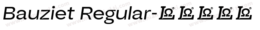 Bauziet Regular字体转换